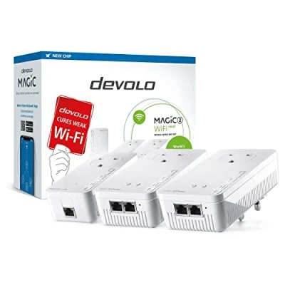 Image of DEVOLO Magic 2 WiFi Next Powerline Whole Home Kit Triple Pack, White