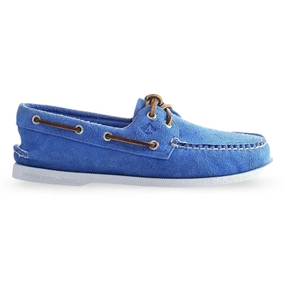 Image of Sperry Men&#039;s A/O 2 Eye Suede Boat Shoe, Blue, 10.5 UK