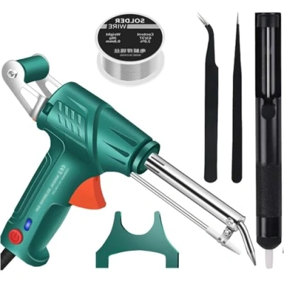 Image of Multi function Soldering Iron Gun Set, External Heating Gun, Kit, 60w Removable Automatic for Electronics Welding Repair DIY(5 piece Set)
