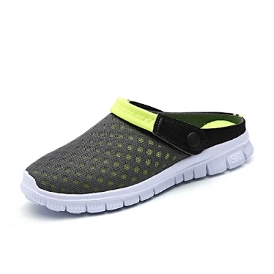 Image of FOBEY Men Women Slip On Breathable Mesh Shoes Couples Sport Sandals Flip Flop, Green, 5 UK
