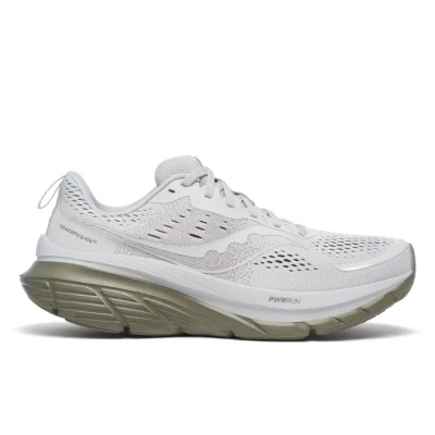 Image of Saucony Men&#039;s Guide 18 Sneaker, Cloud/Olive, 7.5