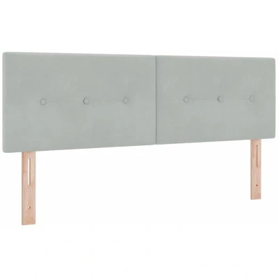 Image of vidaXL Headboard Button Tufted Light Grey 160 cm Velvet
