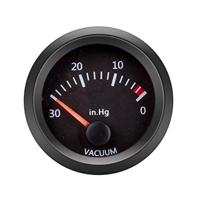 Image of ETOPARS Universal Car Vehicle 52mm Pointer Vacuum Gauge Meter Kit White LED Light Indicator Dail Electronic