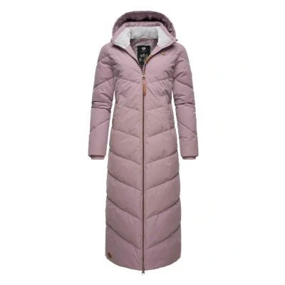 Image of Ragwear Rebelka Extralong Women&#039;s Winter Coat Warm Waterproof Quilted Long with Removable Hood XS 6XL, lavender, M
