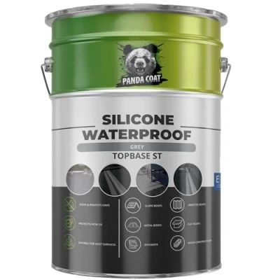 Image of Waterproof Grey Roof Sealant Universal Flat &amp; Shed Sealer Fix Stop Leak for Gutters, Joints Cracks Durable Repair TopBase ST Made in EU (4.7 kg)