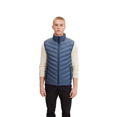 Image of TOM TAILOR Men&#039;s Lightweight Quilted vest 1031473, 10877 China Blue, M