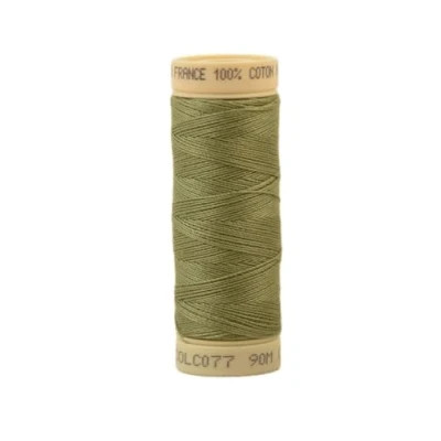 Image of mdc C77 Cotton Thread 90 m Sewing Made in France Khaki Green