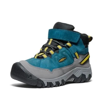 Image of KEEN Targhee 4 Mid Waterproof Hiking Boots, Legion Blue/Antique Moss, 9 UK Child