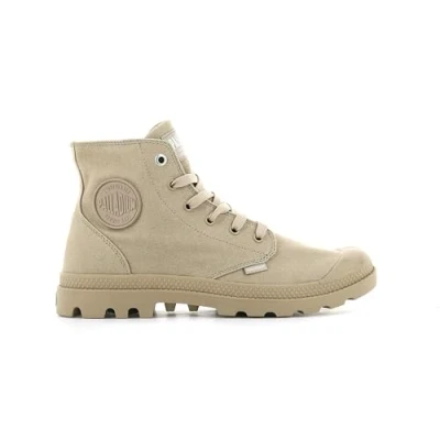Image of Palladium Unisex Hightop trainers, Men&#039;s, Size: 8, Warm sand Cotton