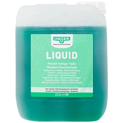 Image of Unger Professional Window Cleaning Liquid 5L Eco Friendly &amp; Smear Free Glass Cleaner Economical 1:100 Mixing Ratio for 500 litres of UNGER&#039;s