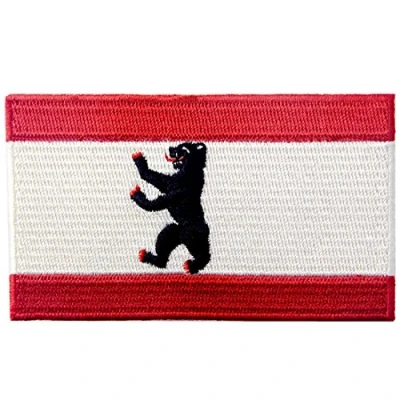 Image of Berlin City Flag Patch Embroidered Applique Iron On Sew Germany Emblem