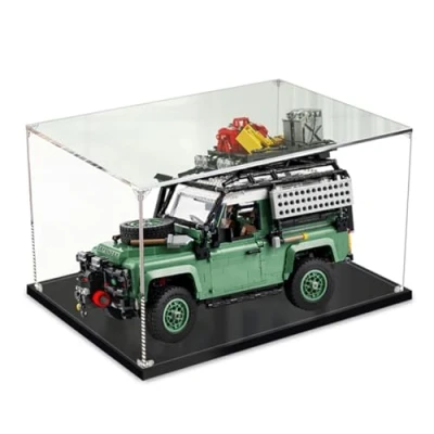 Image of Acrylic Display Case Compatible with Lego 10317 Technic Land Rover Classic Defender Off Road Vehicle Racing Car Model,Dustproof Transparent Box (Model Not Included) 3MM