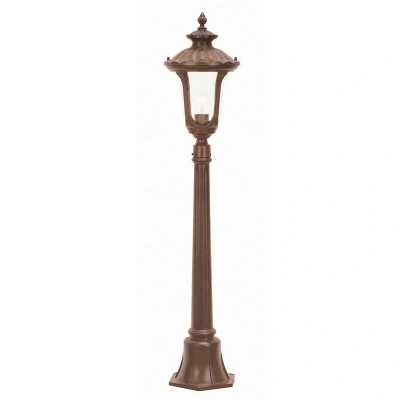Image of Chicago 1 Light Small Outdoor Post Lantern Rusty Bronze Patina IP44, E27