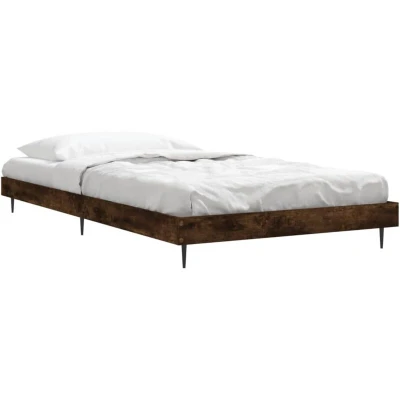 Image of vidaXL Bed Frame without Mattress Smoked Oak 90x200 cm Engineered Wood