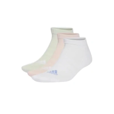 Image of adidas Unisex Cushioned Low Cut Socks 3 Pairs, Preloved Fuchsia/White/Violet Fusion, 13 14.5