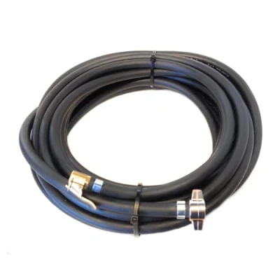 Image of Delta P Rubber Flexible Air line Hose for HGV with M16 Tank Connector &amp; Tyre Valve (5 Metres)