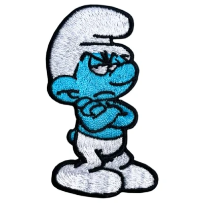 Image of Pawprint Family Grouchy Smurf Sew on Patch The Smurfs Official Merchandise