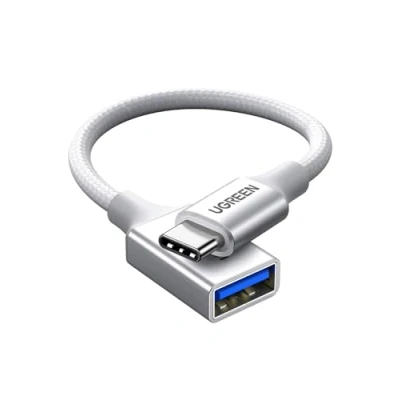 Image of UGREEN 10Gbps USB C to Adaptor Aluminum Adapter OTG Cable Type Male 3.2 Female Adapter, Compatible with iPhone 15 16 MacBook/iPad Air/Pro 2022 Galaxy S24 and More(Silver)