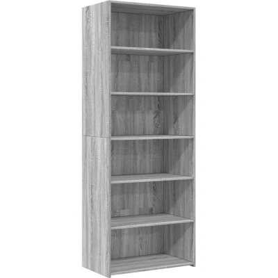 Image of vidaXL Highboard Grey Sonoma 70x41x185 cm Engineered Wood