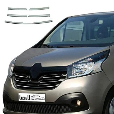 Image of Chrome Front Grill Cover Fits Trafic Van [2014+] [5 Pieces]
