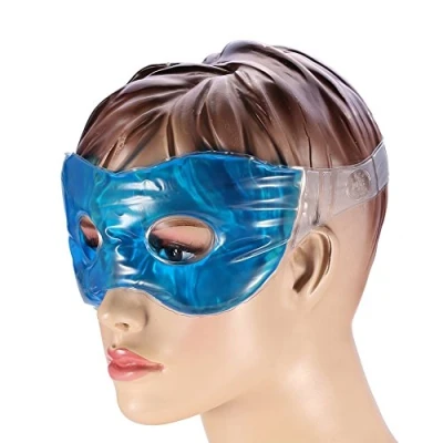 Image of Cooling Eye Mask for Puffy Eyes, Reusable Gel Mask, Relieve Ice Cold Frozen Headache Migraine Stress Relief, Reduce Crow&#039;s Feet Dark Circles, Blue