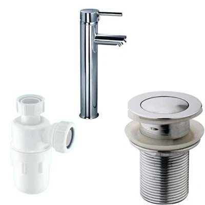 Image of Home Supplies Bathroom Under Sink Cabinet, TAP, Bottle Trap, Pop up waste (Tap, Popup and Trap)