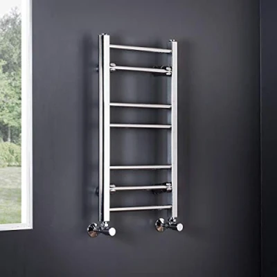 Image of NRG Straight Bathroom Heated Towel Warmer Radiator Rail Central Heating Rad Ladder 700 x 400mm Chrome