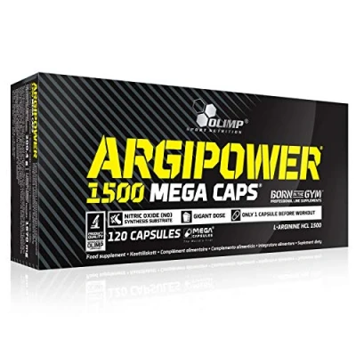 Image of ARGIPOWER 120 Capsules Hardcore Nitric Oxide Pre Workout Food Supplement Large L Arginine Dose