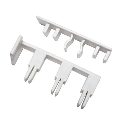 Image of GARDINIA End Piece With Notch For 3 Track Rails, 2 Pack, Atlanta Series, Plastic, White
