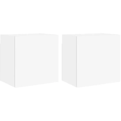 Image of vidaXL TV Wall Cabinets 2 pcs White 40.5x30x40 cm Engineered Wood