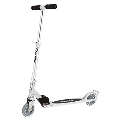 Image of Razor A3 Kick Scooter for Kids Larger Wheels, Front Suspension, Wheelie Bar, Lightweight, Foldable, and Adjustable Handlebars