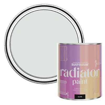 Image of Rust Oleum Grey Heat Resistant Radiator Paint in Gloss Finish Library 750ml