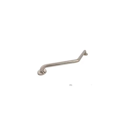 Image of Plumbob Angled Bathroom Grab Bar Polished Stainless Steel 250 x 590mm
