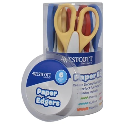 Image of Westcott Student Paper Edgers Scissors, Set of 6