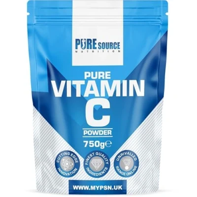 Image of Pure Source Nutrition 100% L Ascorbic Acid Buffered Vitamin C Powder Food Grade 750g