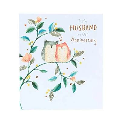Image of UK Greetings To My Husband On Our Anniversary Greeting Card Foiled Cards