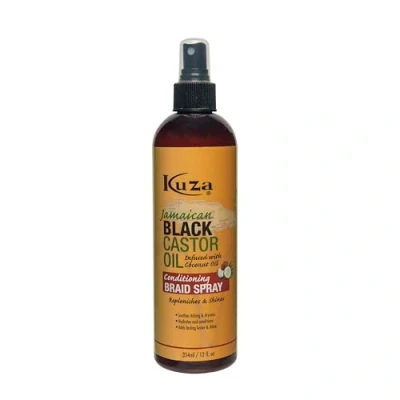 Image of KUZA NATURALS JAMAICAN BLACK CASTOR OIL CONDITIONING BRAID SPRAY 354ML