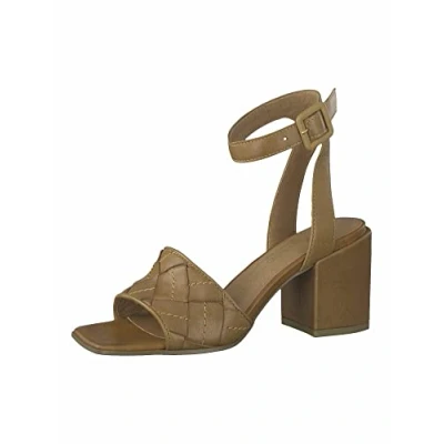 Image of Marco Tozzi Women&#039;s Damen 2 88308 28 Leder Sandalette Heeled Sandal, Cognac, 5.5 UK
