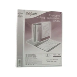 Image of Snopake Executive Presentation 4D Ring A4 Binder Clear