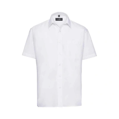 Image of Russell Athletic Collection Mens Poplin Easy Care Shirt (White) Size X Large