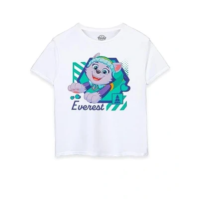 Image of Paw Patrol Girls T Shirt White Everest The Snow Pup Graphic Tee for Kids Husky Cartoon Apparel Short Sleeve Top Cute Daywear TV Show Character Gift Children