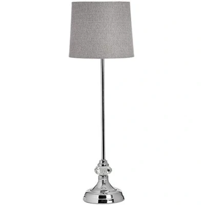 Image of Hill 1975 Genoa Chrome Table Lamp, GLASS,METAL, Mixed, 20 x 62cm