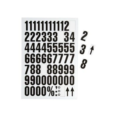 Image of Magnetic Letter and Number Sets, 43mm Tall A Z 0 9 Letters Numbers for Labeling (White, Black Text, Numbers)