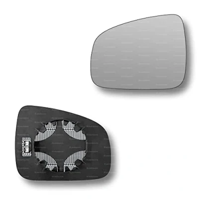 Image of Less4spares Replacement Wing Mirror Glass Left Compatible with Dacia Logan MCV 2013 2021 CLIP ON Passnager Near Side N/S Heated Convex