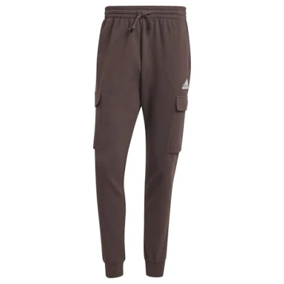 Image of adidas Men&#039;s Essentials Fleece Regular Tapered Cargo Pants, Shadow Brown, L Short
