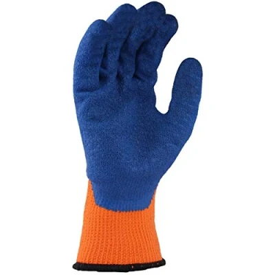 Image of UCI Koolgrip II Thick Latex Palm Coated Gloves Orange Hi vis Large 1 Pair