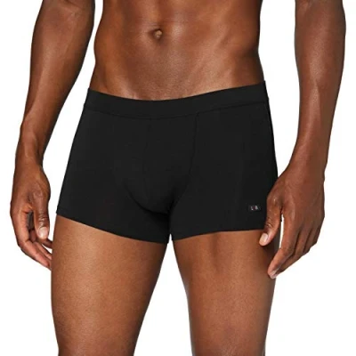 Image of Lovable Men&#039;s Supima Stretch Cotton Boxer Briefs, Black, XXL