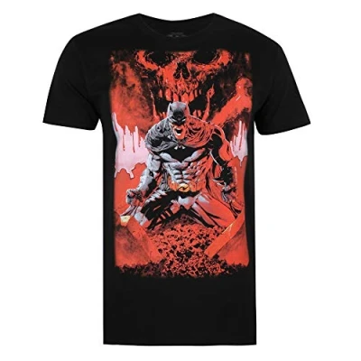 Image of DC Comics Men&#039;s Batman Grave T Shirt, Black, S UK
