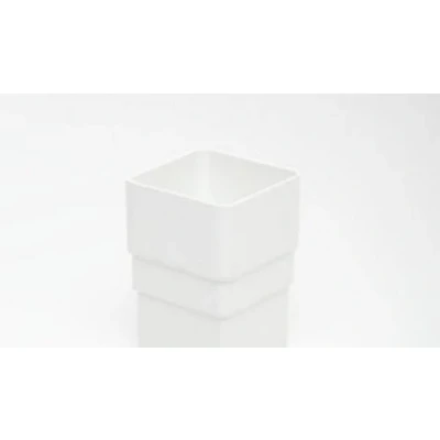 Image of POLYPIPE RS225 White Pipe Connector Joiner Plain for 65mm Square downpipe