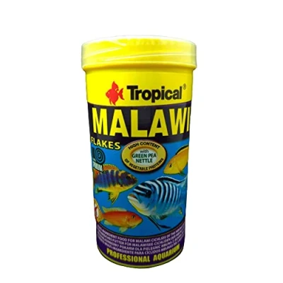 Image of Tropical Malawi Flake Genuine Food For Mbuna Cichlid Fish (250ml (50g) TUB)